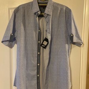 New Blue Button Up T-shirt
